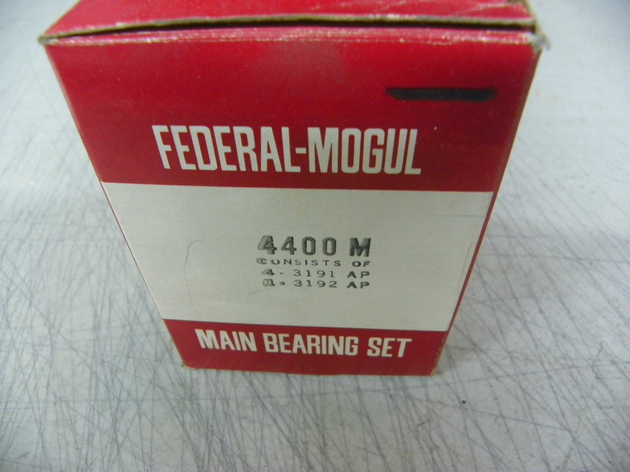 Federal Mogul 4400M standard size main bearing set for 1965-1982 Chevrolet GMC Big Block V8 engine restoration.