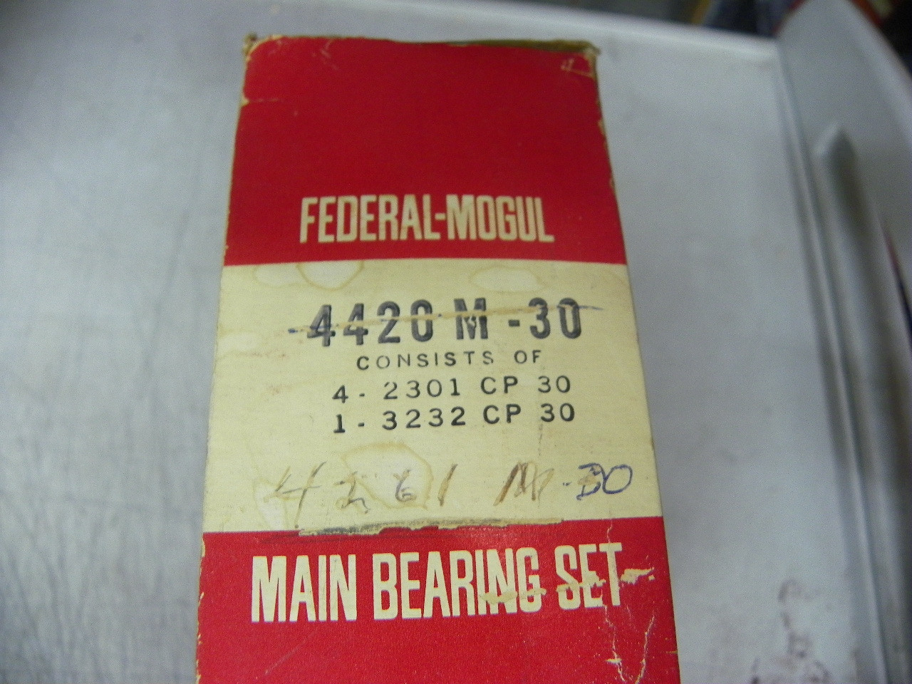 Federal Mogul 4420M-30 .030 undersize main bearing set for 1958-1978 Ford FE 332 352 360 390 427 428 engine restoration.