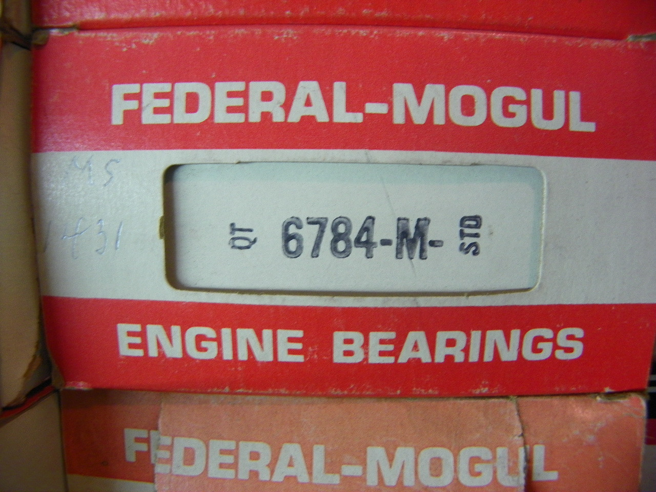 Federal Mogul 6784M standard size main bearing set for 1972-1980 Honda Civic 1169cc 1238cc 1488cc restoration.
