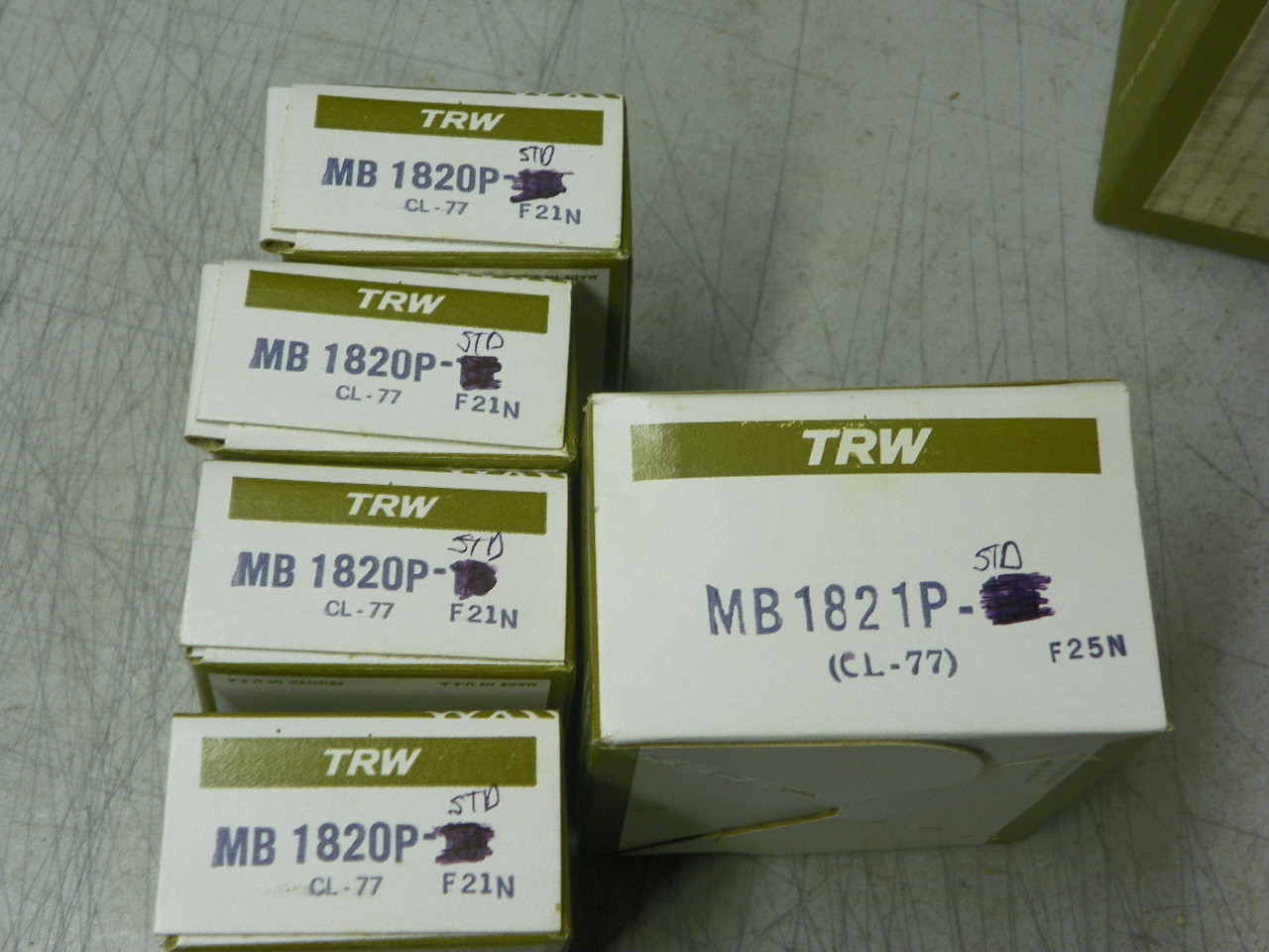 TRW MS2443P STD Standard Main Bearing Set for 1958-1978 Ford Truck 401 475 477 534 V8 Engine restoration.