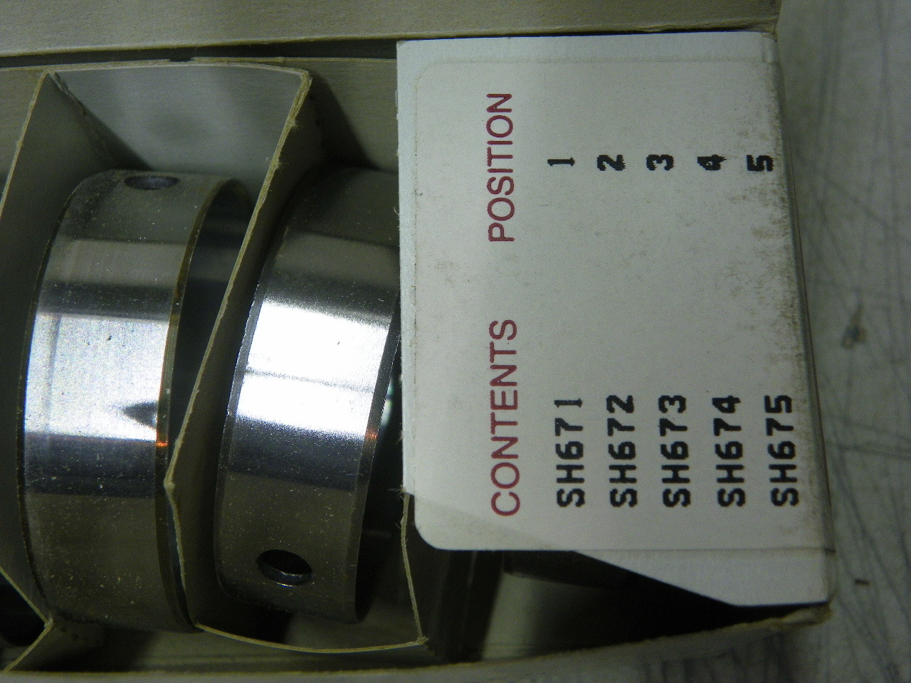 Sealed Power SH671S Cam Bearing Set restoration.