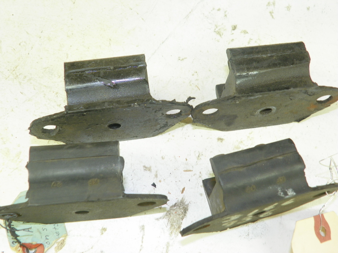 NOS OEM 3166936 AMC Engine Rear Support Crossmember to Sill Cushion 4-piece set.