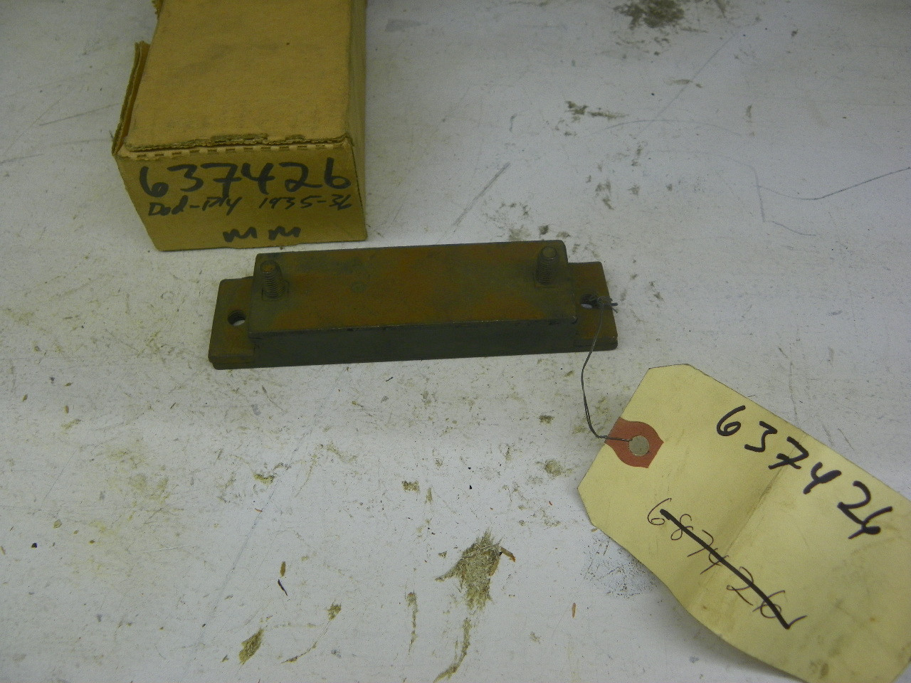 Mopar OEM 637426 Front Motor Mount for 1935-1936 Dodge Plymouth restoration.