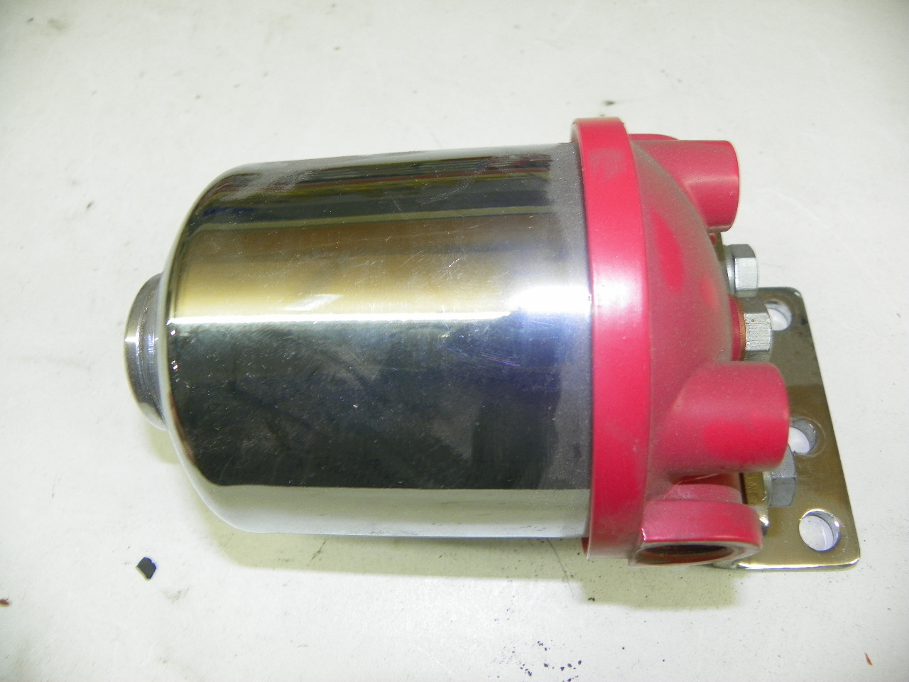 Vintage NOS Buffalo Kralinator K-15X-A Oil Filter Kit with chrome housing for 1940s Nash