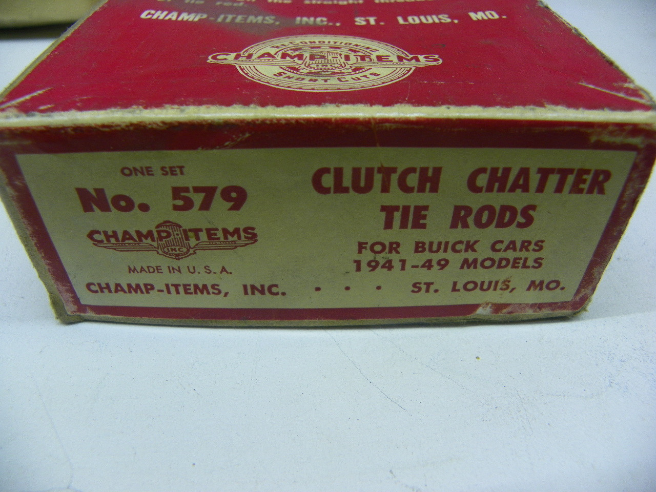 Vintage NOS Champ-Items No. 579 Clutch Chatter Tie Rod Kit for 1941-1949 Buick cars