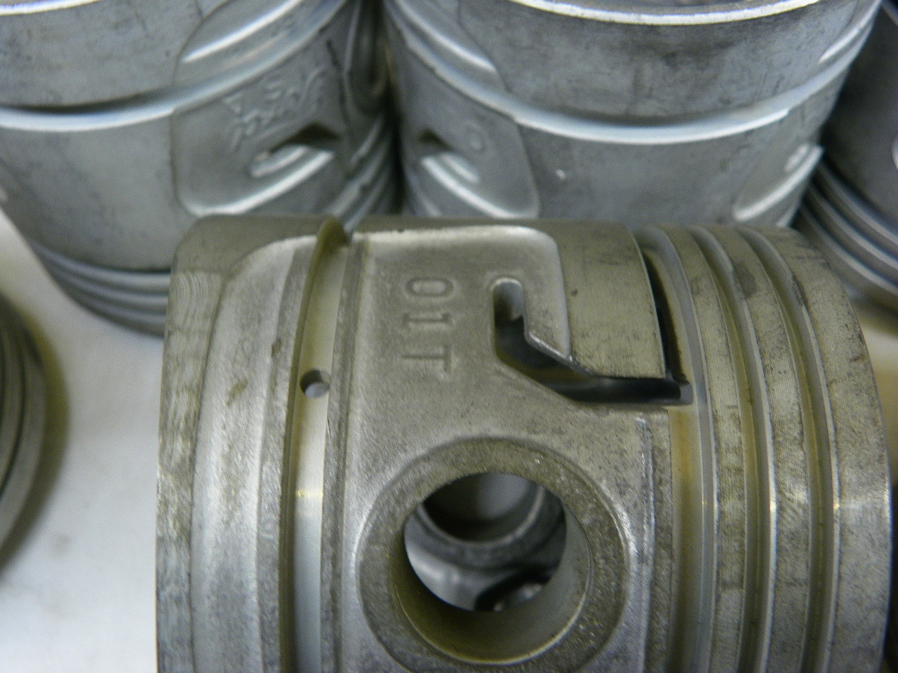 Vintage NOS Ford 01T-6110-E Aluminum Dome Top Pistons .030 Oversize for Flathead V8