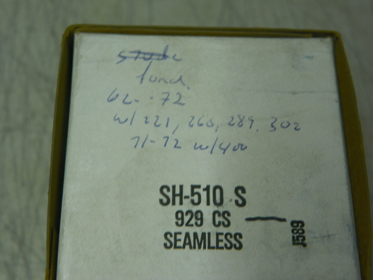 Michigan 77 SH-510 S Seamless Camshaft Bearing Set for 1962-1982 Ford Small Block restoration.
