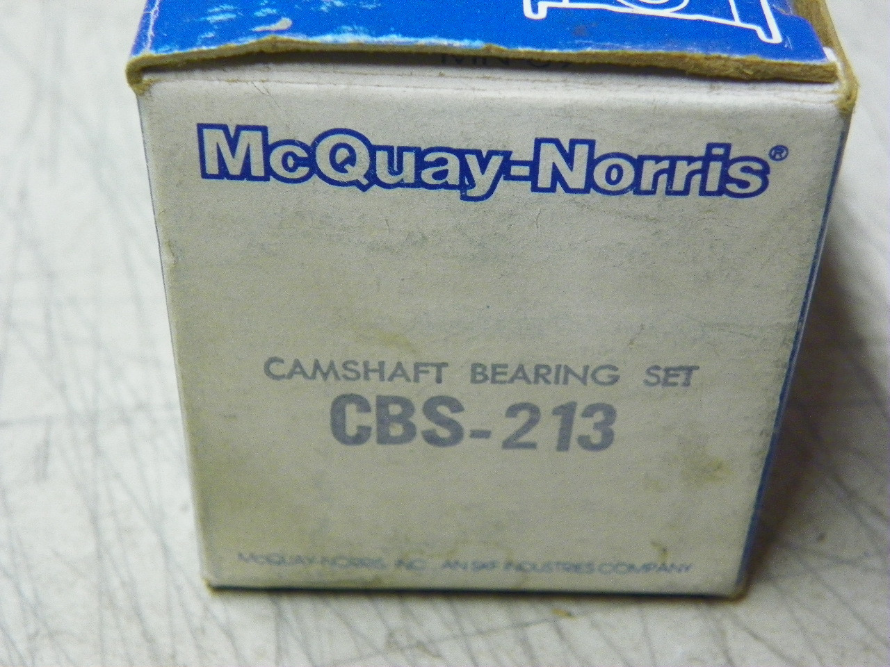 McQuay-Norris CBS-213 NOS Camshaft Bearing Set for 1963-1990 Chevrolet GMC L6 restoration.