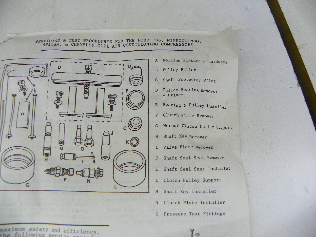 Carter 27-464 A/C Compressor Clutch Service Tool Kit for Ford Chrysler Restoration