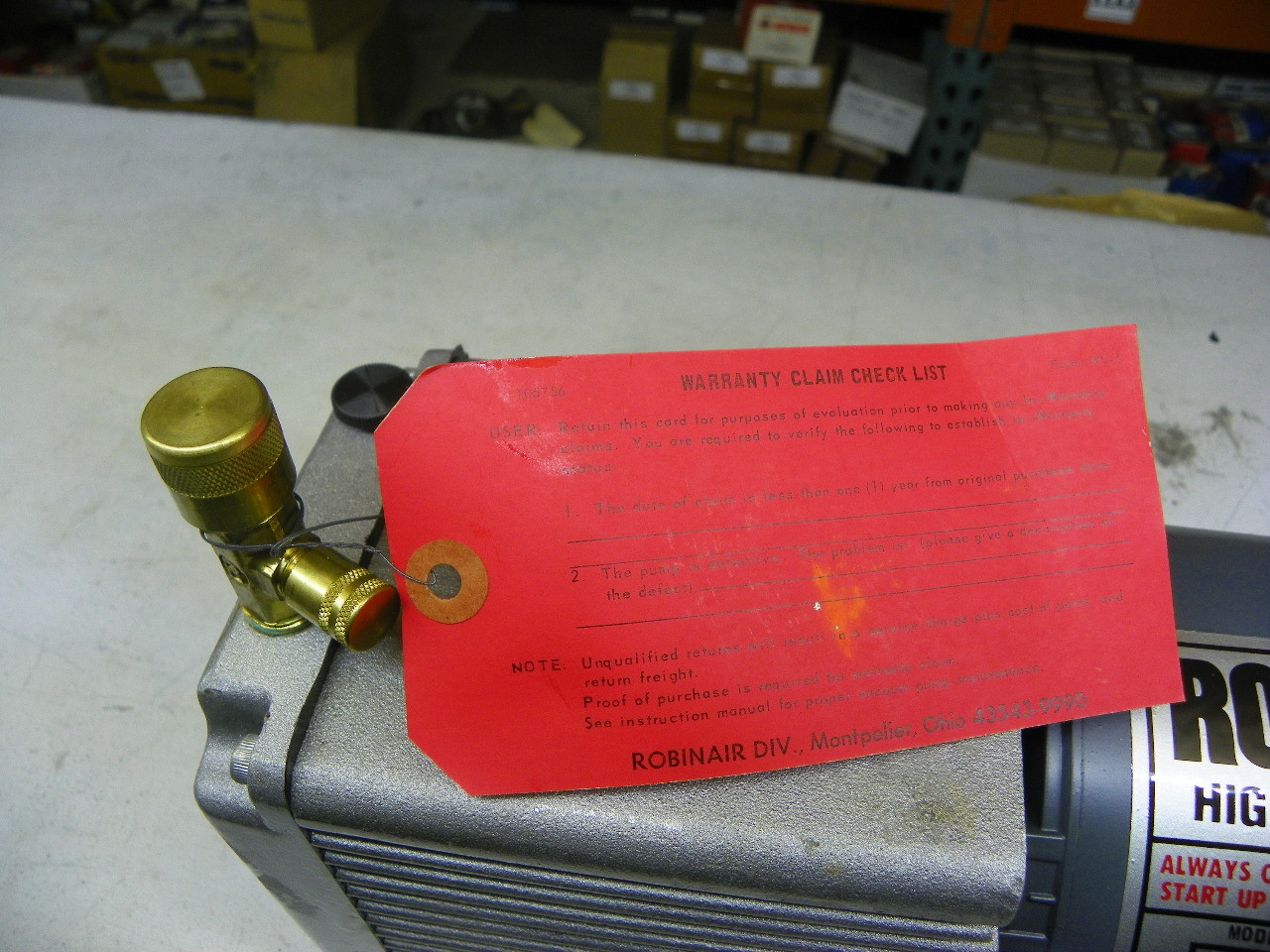 Robinair 15102 High Vacuum Pump 2.2 CFM Single Stage for HVAC refrigeration service. - Image 9