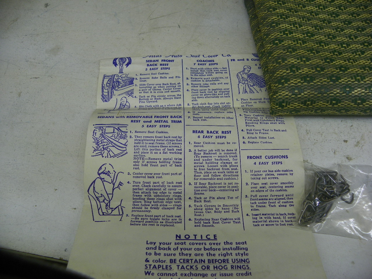 Jet GR 016 Seat Cover for 1957-59 Plymouth 2-Door Sedan restoration. - Image 6