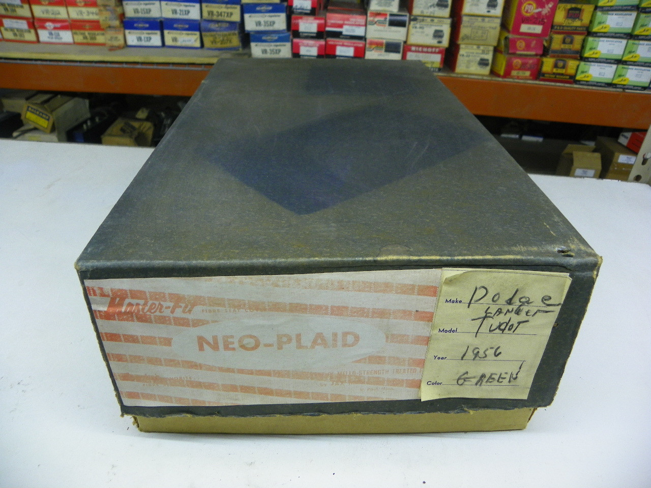 After-Fit NEO-PLAID Seat Cover Set for 1956 Dodge Lancer Tudor restoration. - Image 1