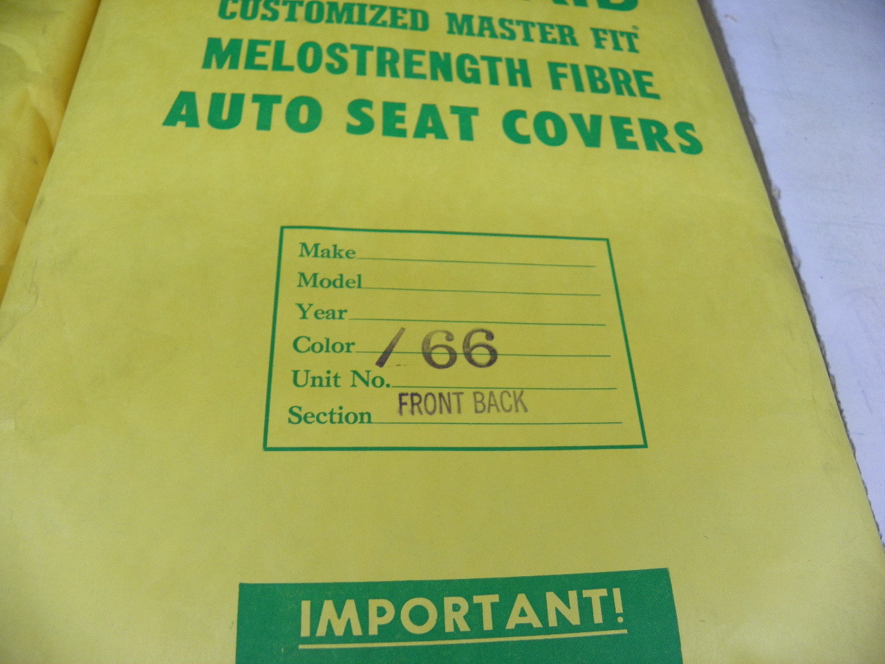 After-Fit NEO-PLAID Seat Cover Set for 1956 Dodge Lancer Tudor restoration. - Image 6