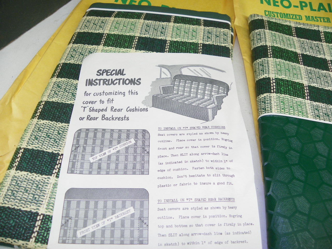 After-Fit NEO-PLAID Seat Cover Set for 1956 Dodge Lancer Tudor restoration. - Image 10