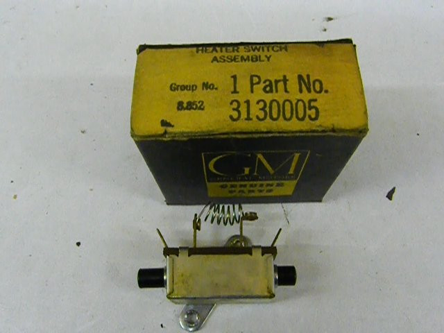 GM 3130005 Heater Switch Assembly for 1953-54 Chevy 150 210 Bel Air restoration. - Image 1