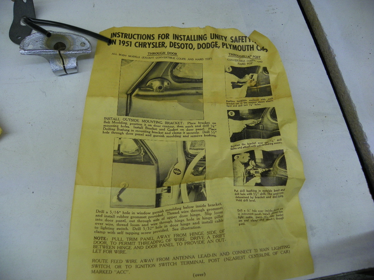 Unity No. 40 Door Mounting Bracket for 1951 Chrysler DeSoto Dodge Plymouth restoration. - Image 9