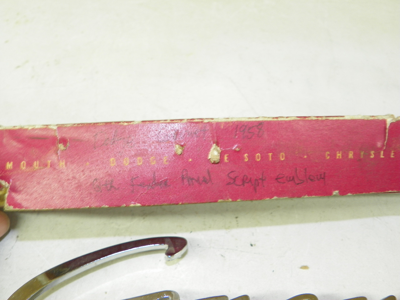 Mopar 1834224 Coronet Script Emblem for 1958 Dodge Coronet restoration. - Image 3