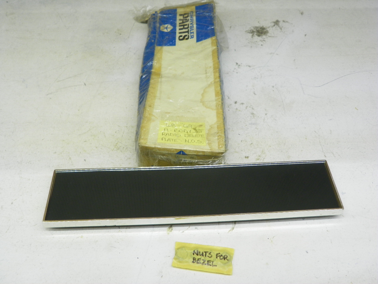 Chrysler 2864535 Radio Delete Plate for 1968-1969 A-Body Valiant restoration - Image 1
