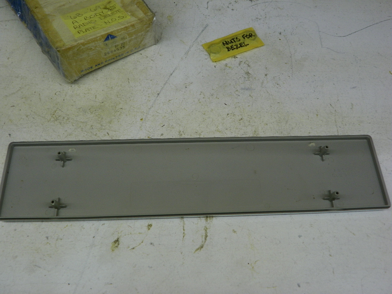 Chrysler 2864535 Radio Delete Plate for 1968-1969 A-Body Valiant restoration - Image 5