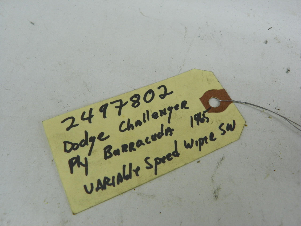 Mopar 2497802 Wiper Switch for 1965 Dodge Plymouth restoration. NOS out of original box. - Image 2