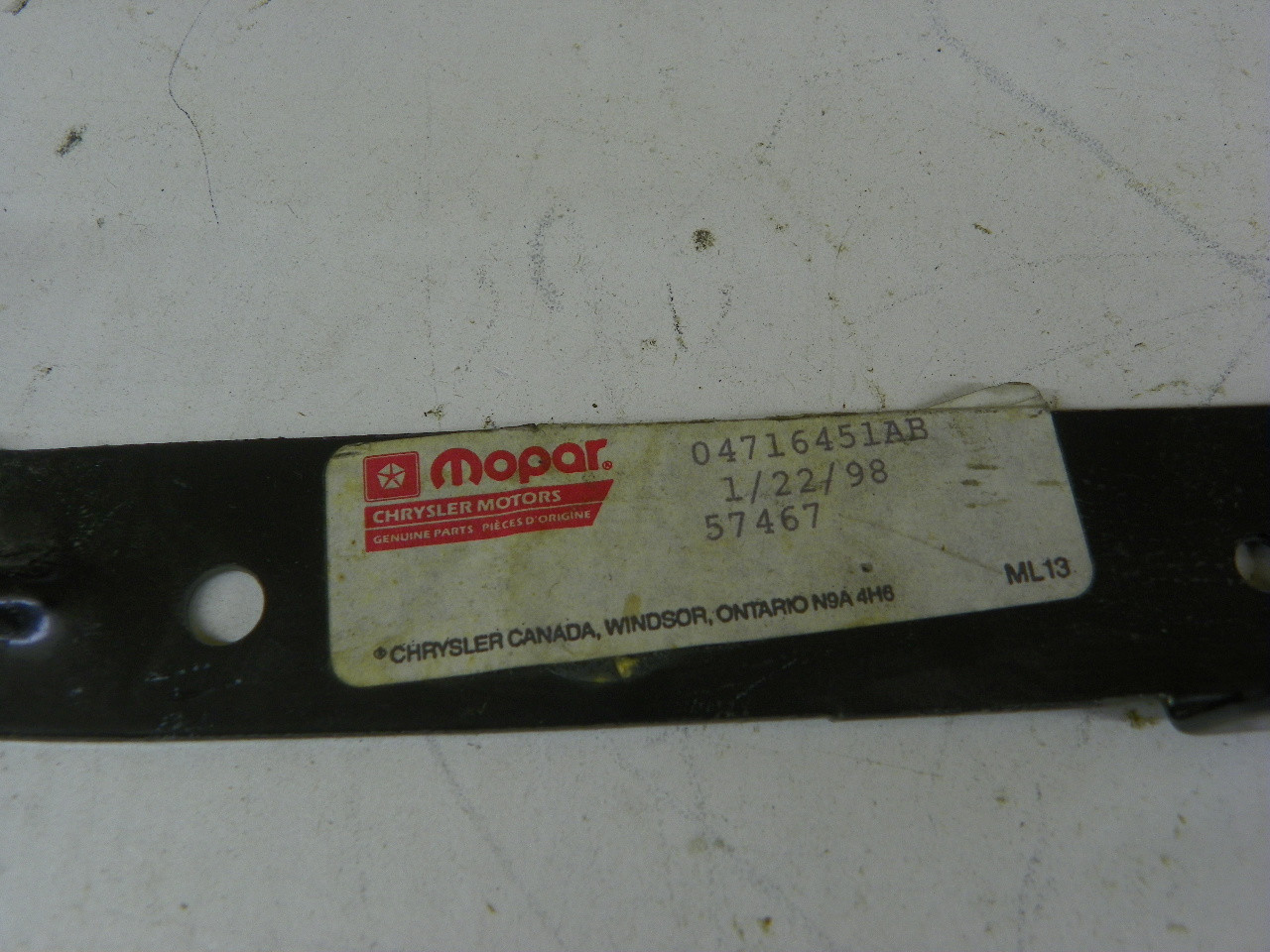 Mopar 4716451AB Bracket for Chrysler Dodge Plymouth restoration. - Image 2