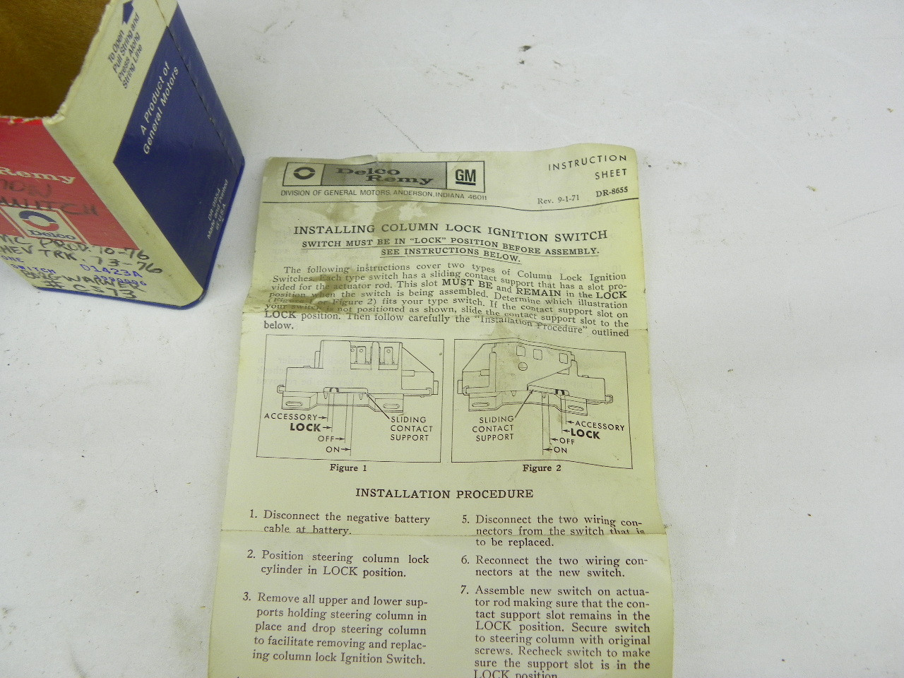 Delco Remy D1423A Ignition Switch for 1970-76 AMC and 1973-76 Chevy Truck restoration - Image 7