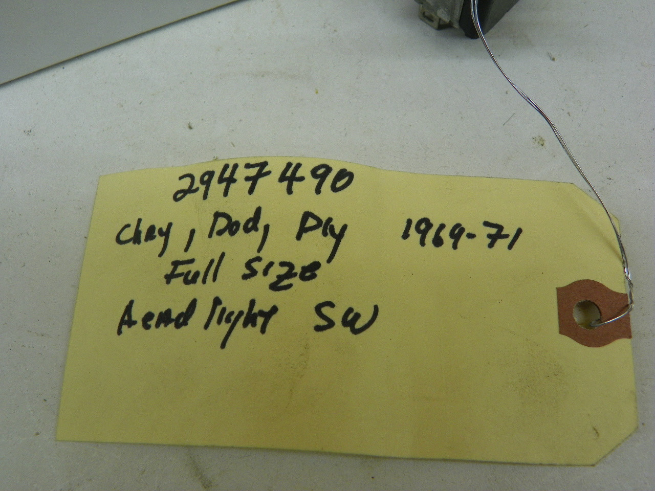 Mopar 2947490 Headlight Switch for 1969-1971 Chrysler Dodge Plymouth restoration. - Image 3