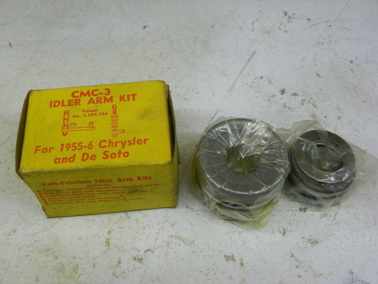 CMC CMC-3 Idler Arm Kit for 1955-1956 Chrysler and De Soto restoration. - Image 1