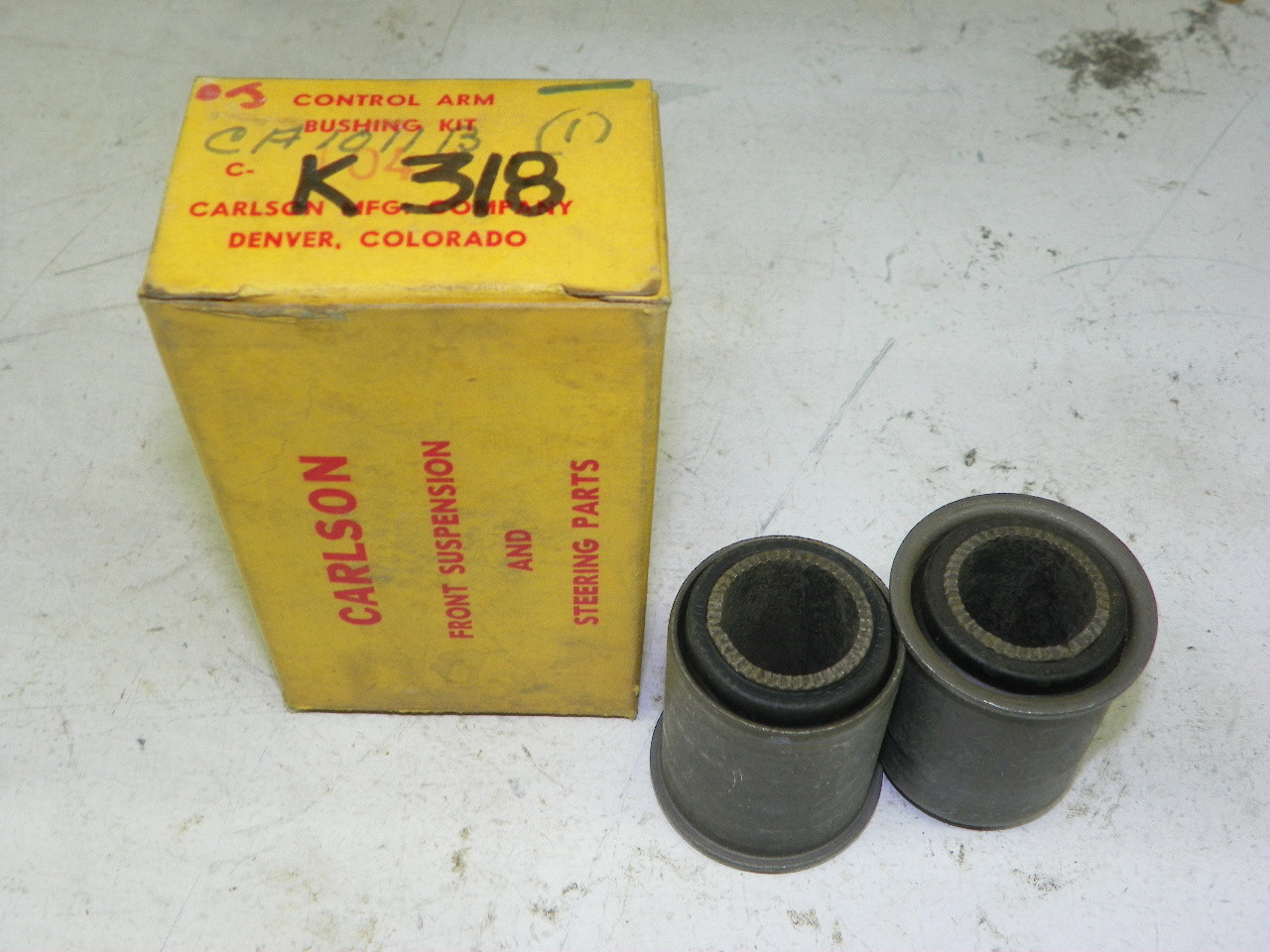 Carlson K318 Control Arm Bushing Kit for 1960-1966 Chrysler Dodge Plymouth restoration. - Image 1