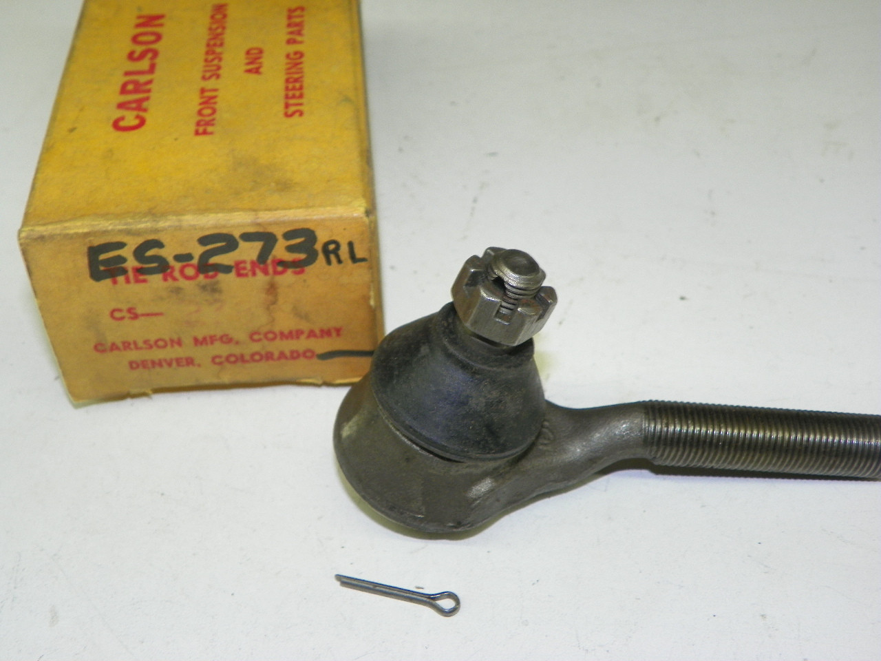 Carlson ES-273RL Outer Tie Rod End for 1960-1962 Ford Falcon Mercury Comet restoration. - Image 1