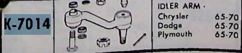 AMGAUGE K-7014 Idler Arm for 1965-1970 Chrysler Dodge Plymouth A-Body restoration. - Image 3