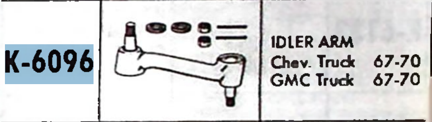 Moog K6096 Idler Arm for 1967-1970 Chevrolet GMC Truck restoration. - Image 3