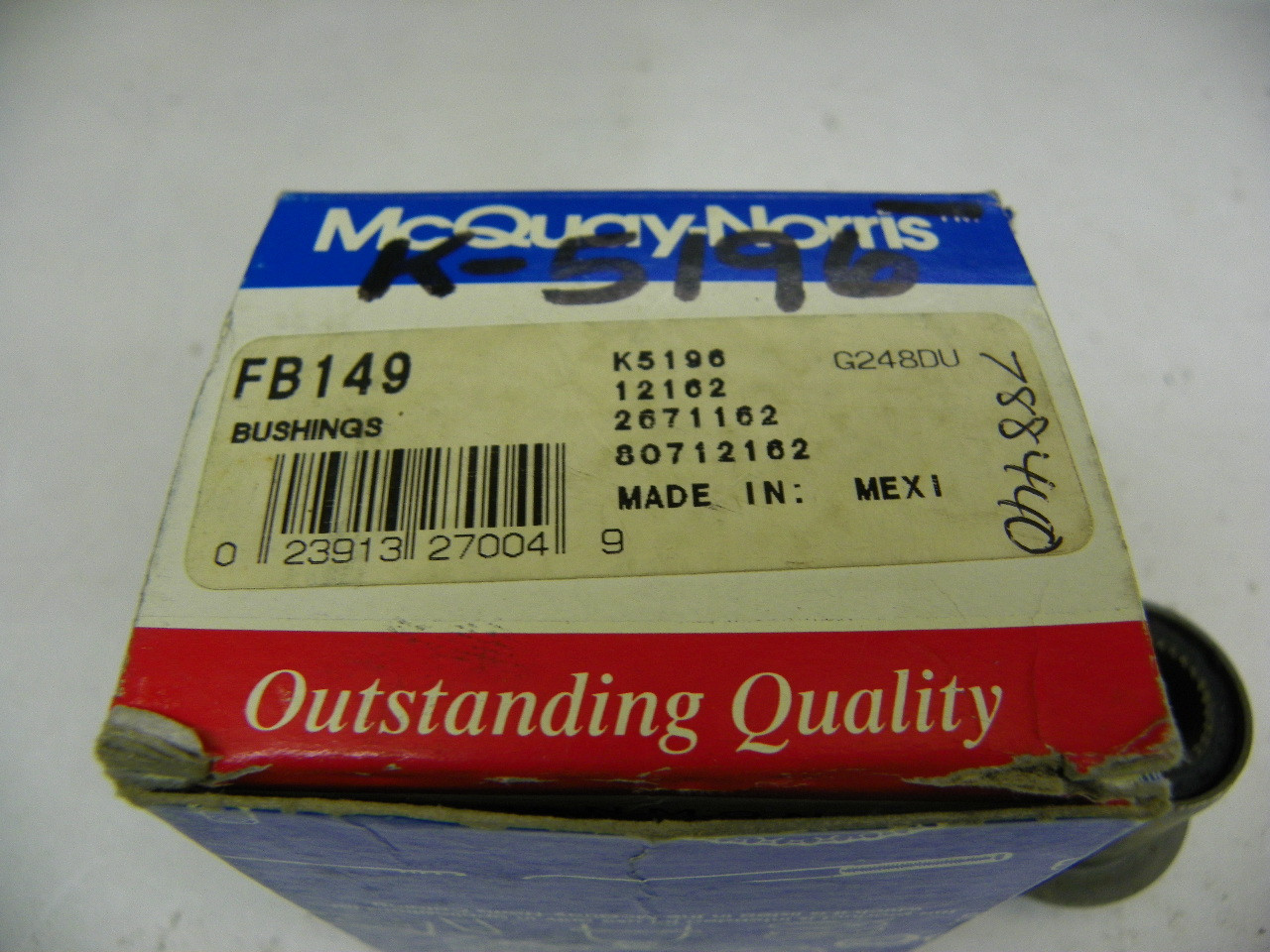 McQuay-Norris K-5196 Upper Control Arm Bushing for 1968-1970 Chevrolet Pontiac A-Body restoration. - Image 3
