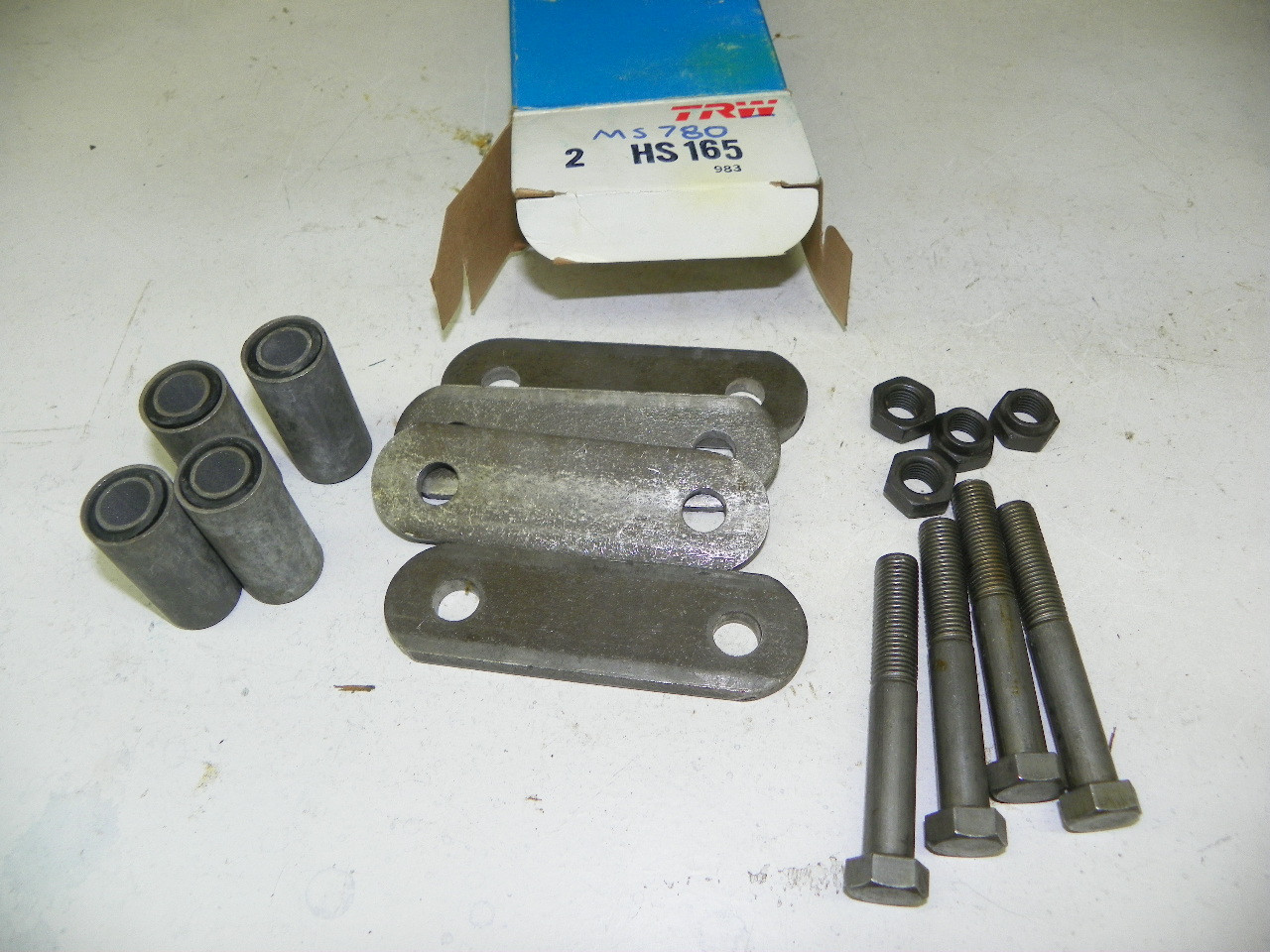 TRW HS165 Spring Shackle Kit for 1945-1963 Willys CJ2A CJ3A CJ3B CJ5 CJ6 FC150 restoration. - Image 1