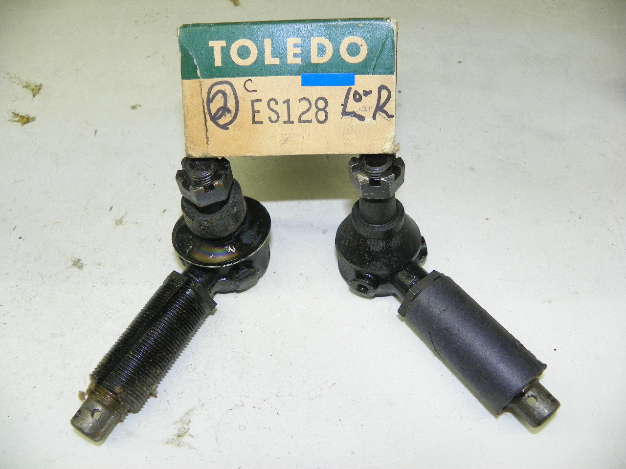 Toledo ES-128RL Tie Rod End Pair Left & Right Outer for 1942-1949 Buick Special, Super, Roadmaster restoration. - Image 1