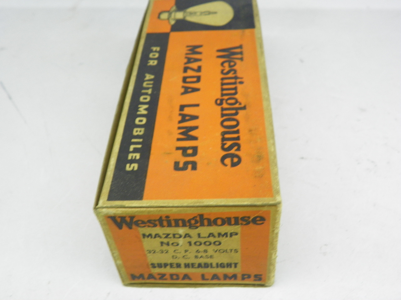 Westinghouse 1000 Mazda Lamp Super Headlight Bulb NOS for vintage auto restoration. - Image 1