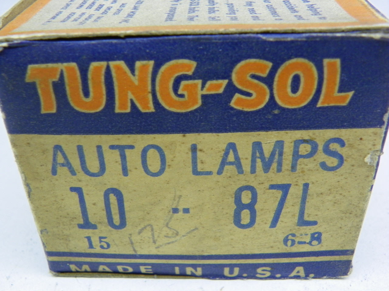 Tung-Sol 87L Auto Lamp Bulb NOS for vintage auto restoration - Image 2