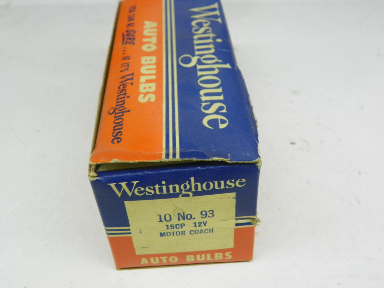 Westinghouse 93 Auto Bulb 12V 15CP 10 Bulbs for vintage vehicle restoration. - Image 1