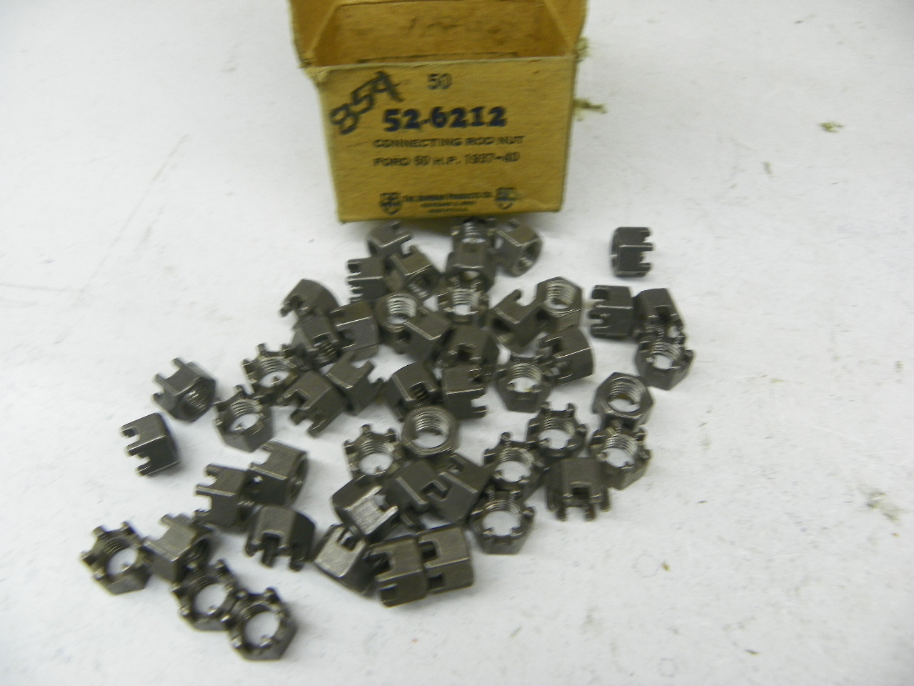 Bowman 52-6212 Connecting Rod Nut for 1937-1940 Ford 60 HP V8 restoration. - Image 1