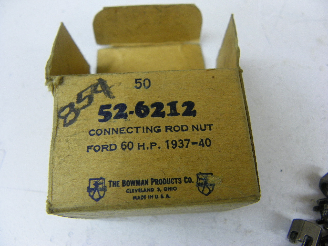 Bowman 52-6212 Connecting Rod Nut for 1937-1940 Ford 60 HP V8 restoration. - Image 2