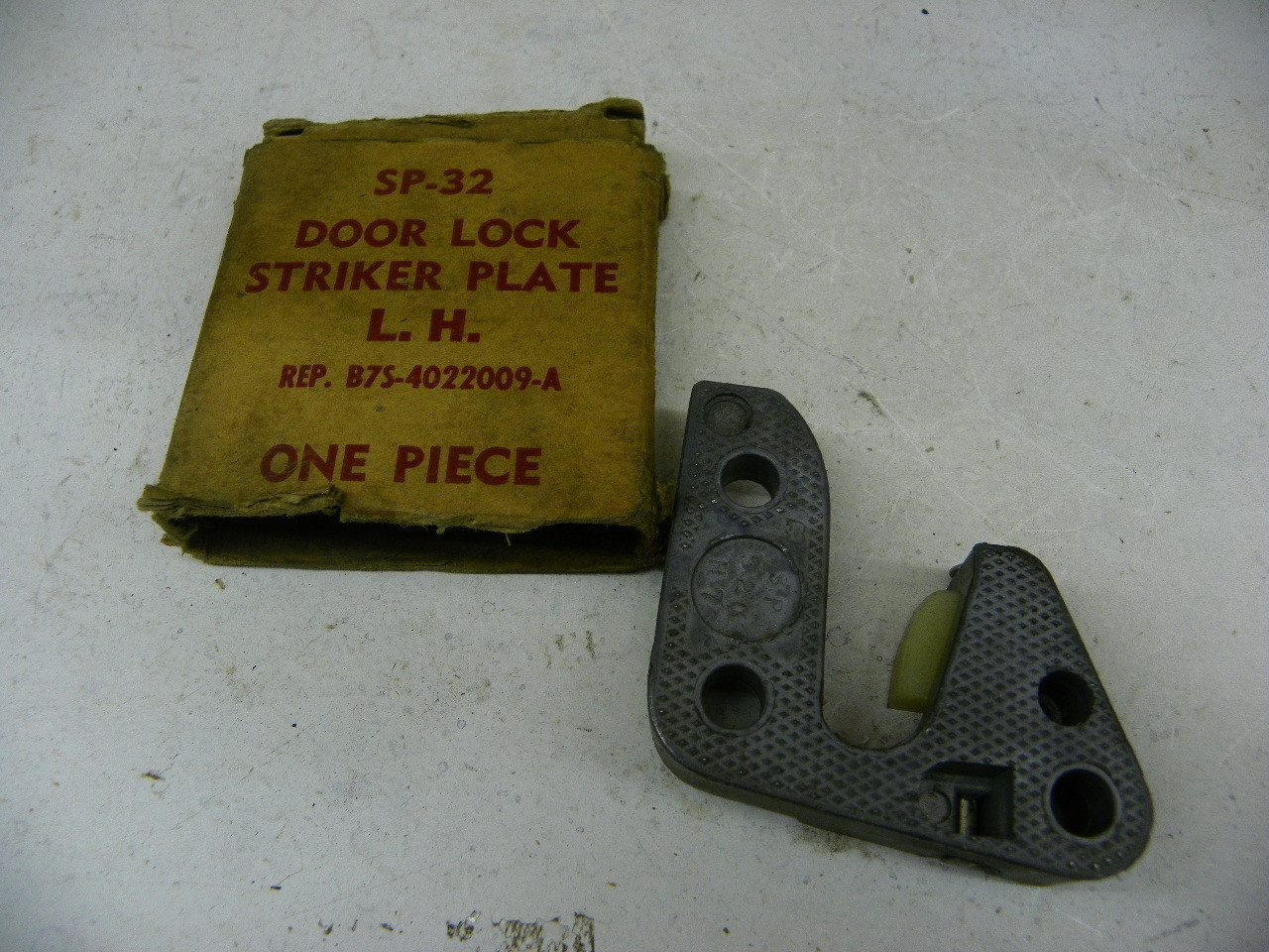 Unbranded SP-32 Door Lock Striker Plate Left Hand for 1956 1957 Ford Thunderbird restoration. - Image 1
