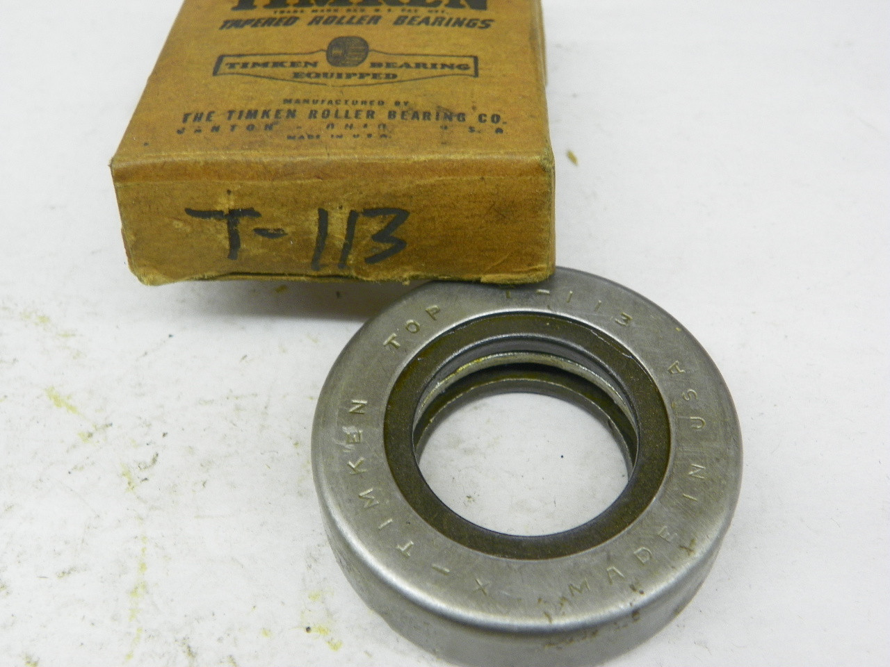 Timken T-113 Thrust Bearing for vintage auto restoration - Image 1