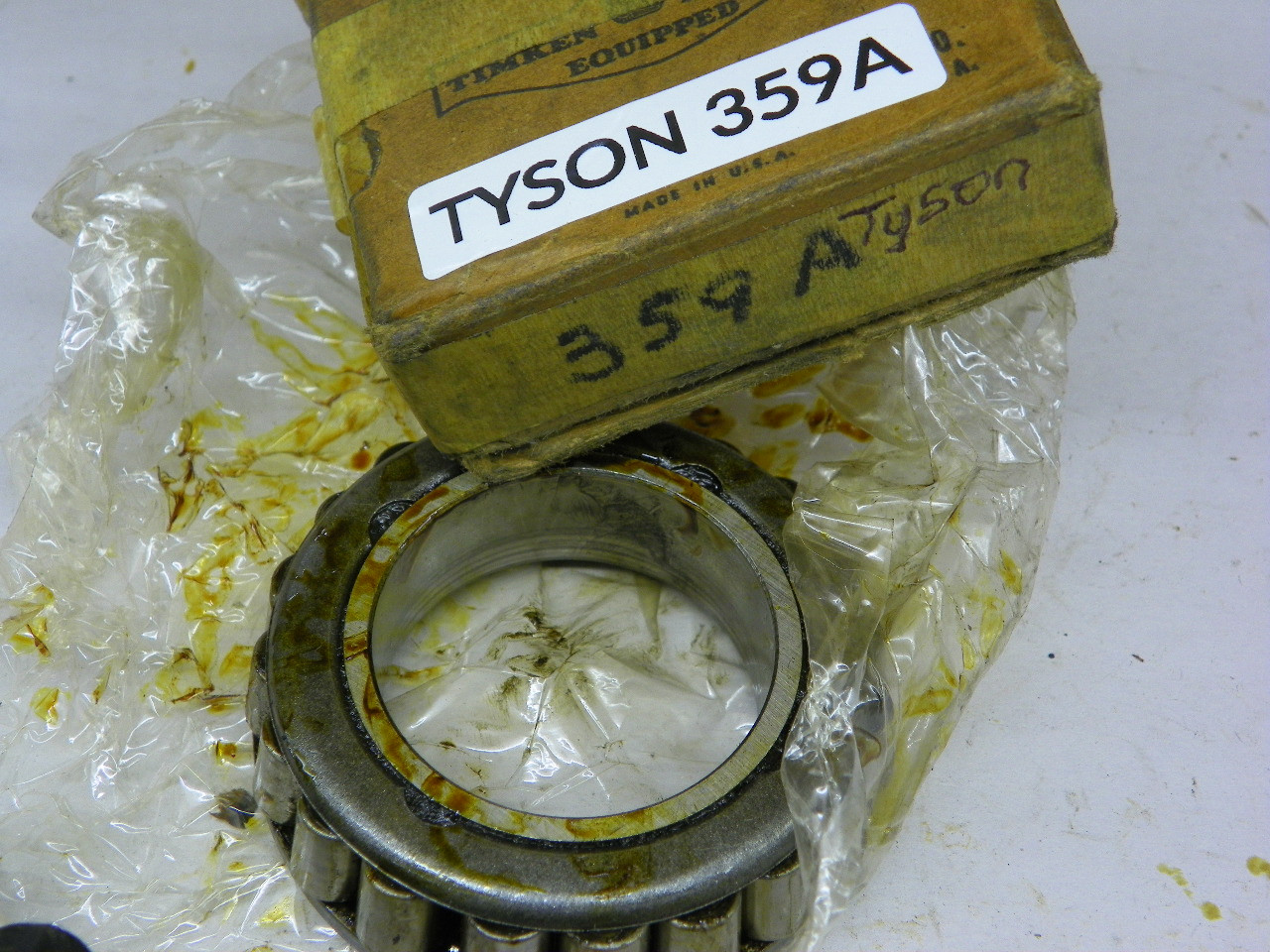 Tyson 359A Tapered Roller Bearing for vintage auto restoration. - Image 1