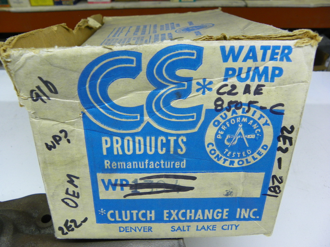 C&E Products C2AE-8505-C Water Pump for 1957-1964 Ford Mercury L6 V6 restoration. - Image 3