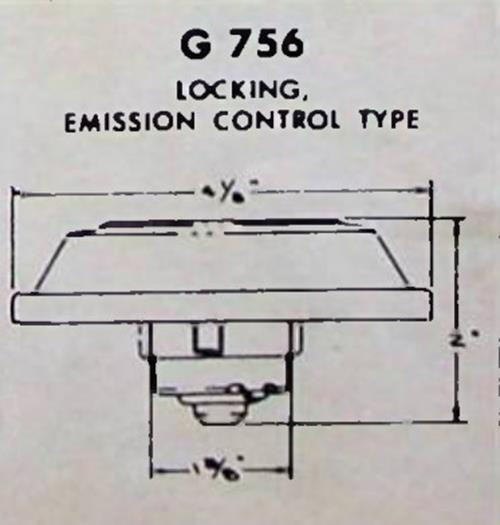 Stant Emission Control Locking Gas Cap  G-756E AMC Gremlin Hornet 1971-76