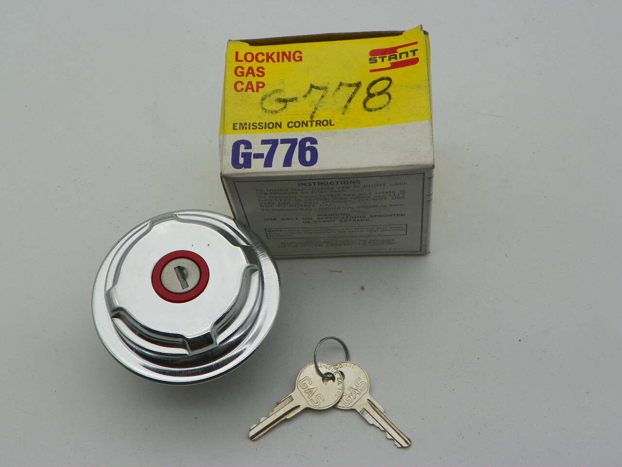 Stant Locking Fuel Gas Tank Cap G-776 Original Box! Made in USA NOS!