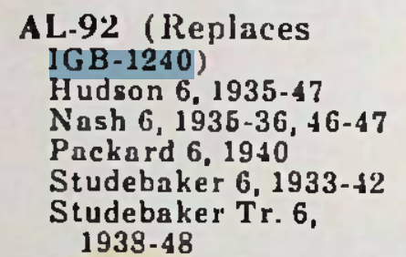 Auto-Lite IGB-1240 Distributor Cap for 1933-1948 Hudson Nash Packard Studebaker restoration. - Image 2