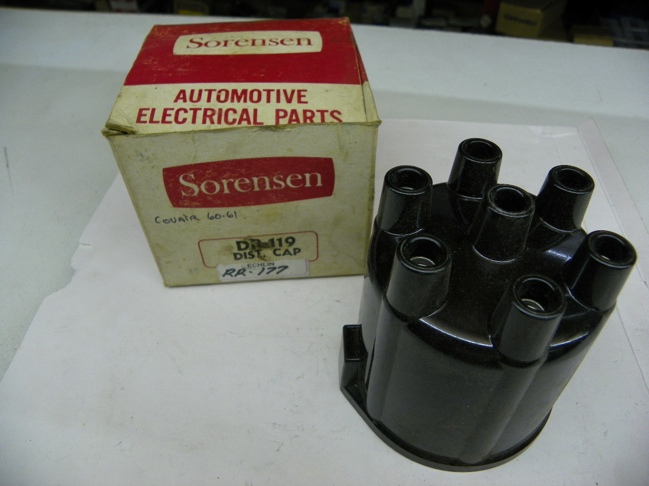 Sorensen DR-119 Distributor Cap for 1960-1961 Chevrolet Corvair restoration. - Image 1