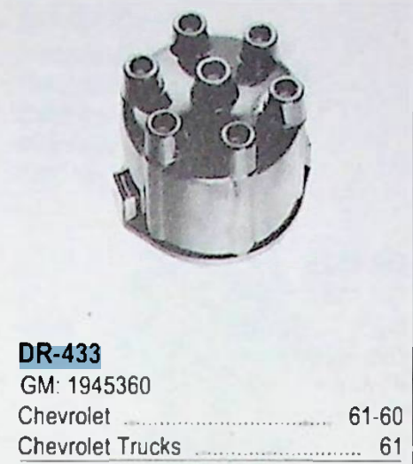 Standard DR433 Distributor Cap for 1960-1961 Chevrolet 6-Cylinder restoration. - Image 2
