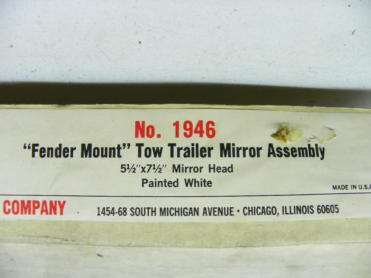 DO-RAY 1946 Fender Mount Tow Trailer Mirror Assembly for universal truck car towing restoration. - Image 2